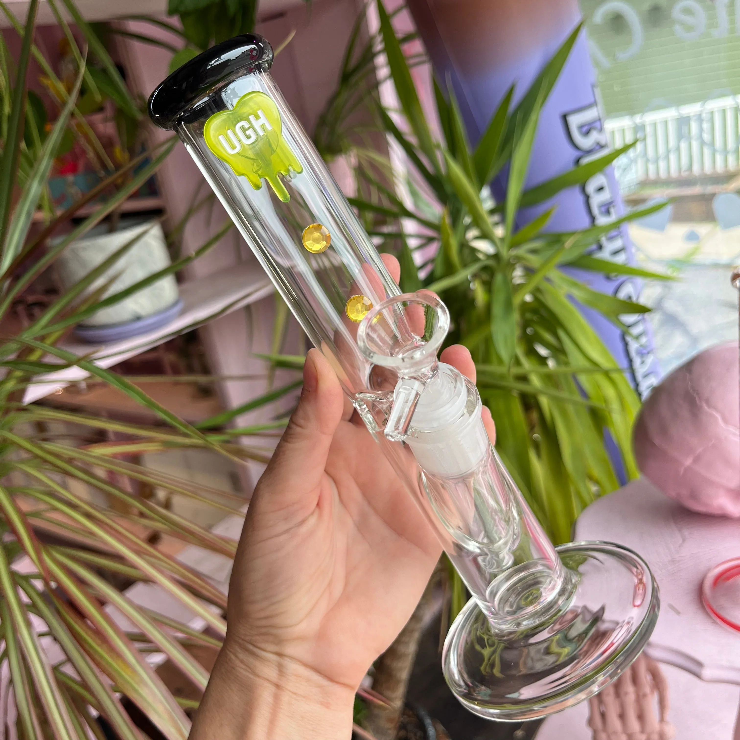 Dripping Heart Jeweled Tube Bong