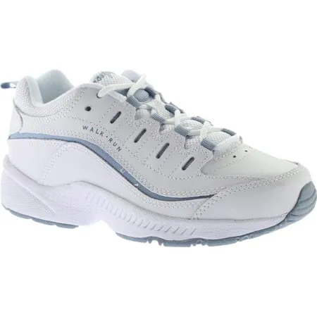 Easy Spirit Women's Romy Lace-up SneakerWhite/Light Blue,