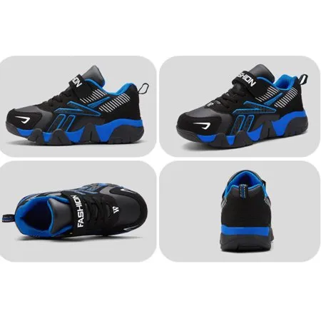 Engtoy Boys Sneakers Tennis Shoes Slip On Running Shoes Blue shoes US size 6K, Blue, US 6.5