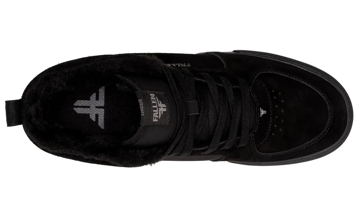 Fallen Tremont High Shoe, Black Black Fur