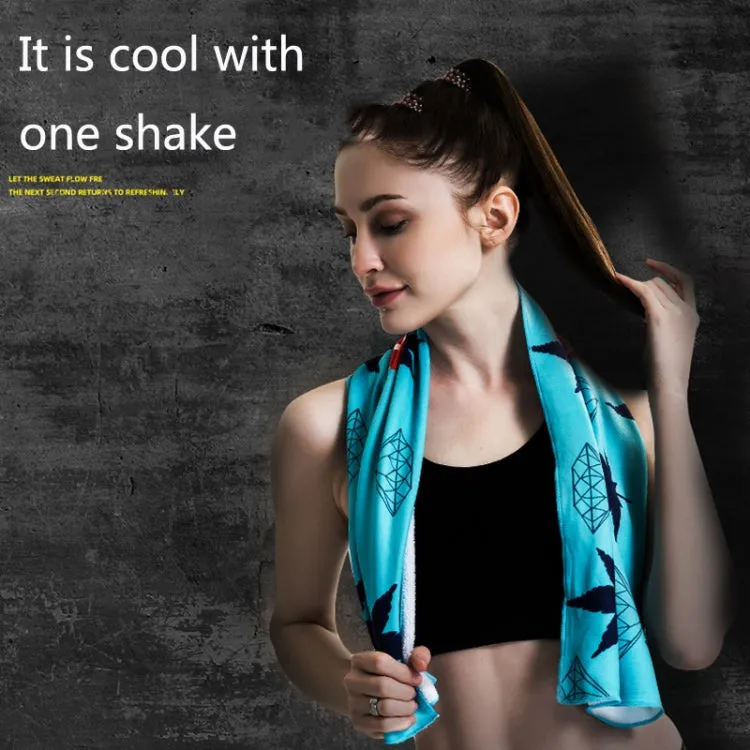 Fitness Cold Towel Outdoor Sports Cooling Quick-Drying Towel, Size: 100 x 30cm(Sky)