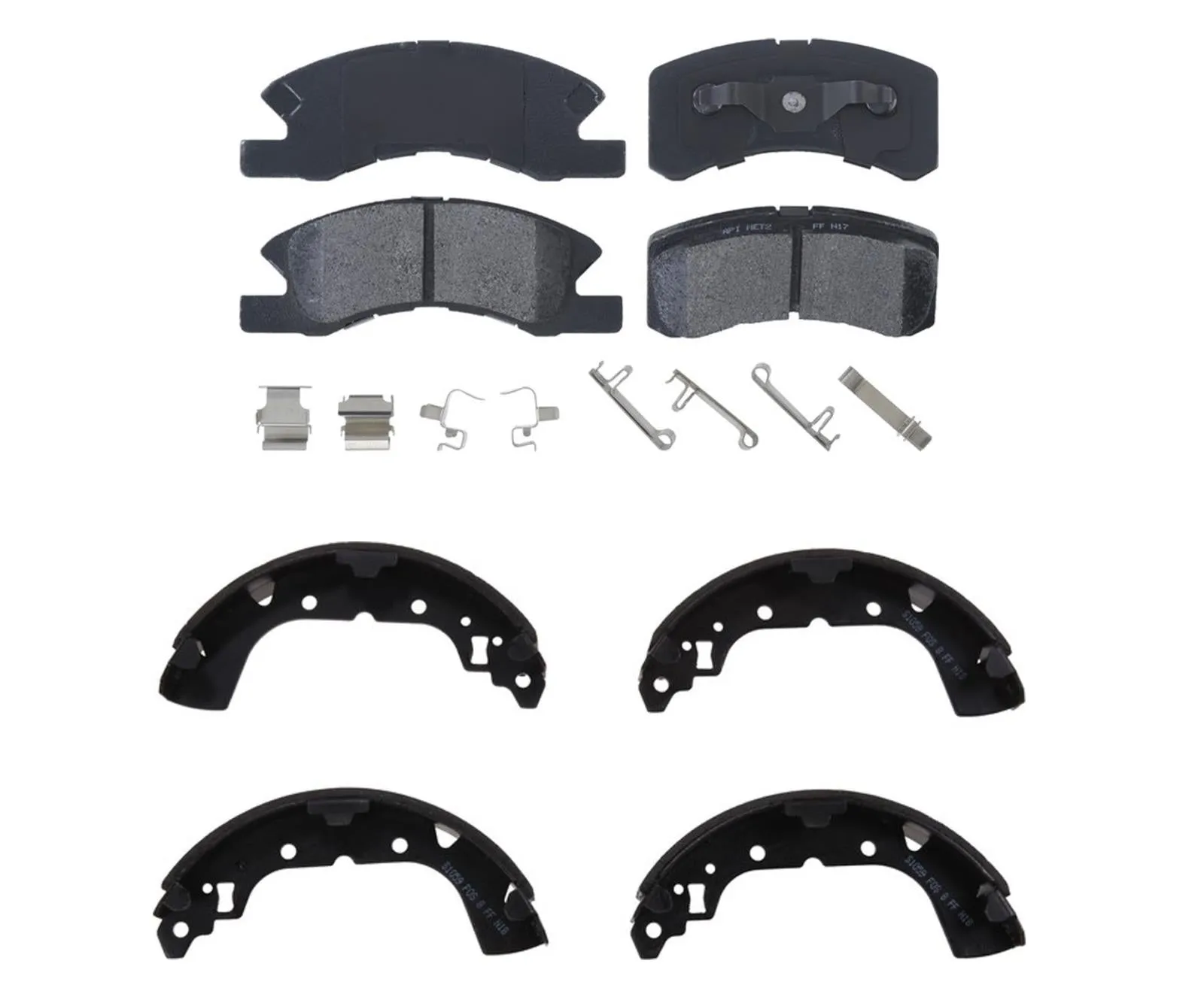 Front Ceramic Brake Pads & Rear Brake Shoes Fits 2017-2021 Mitsubishi Mirage