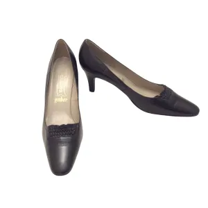 Gabor Black Leather Heels