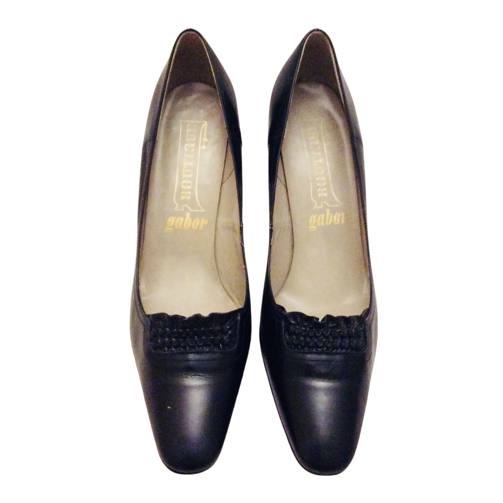 Gabor Black Leather Heels