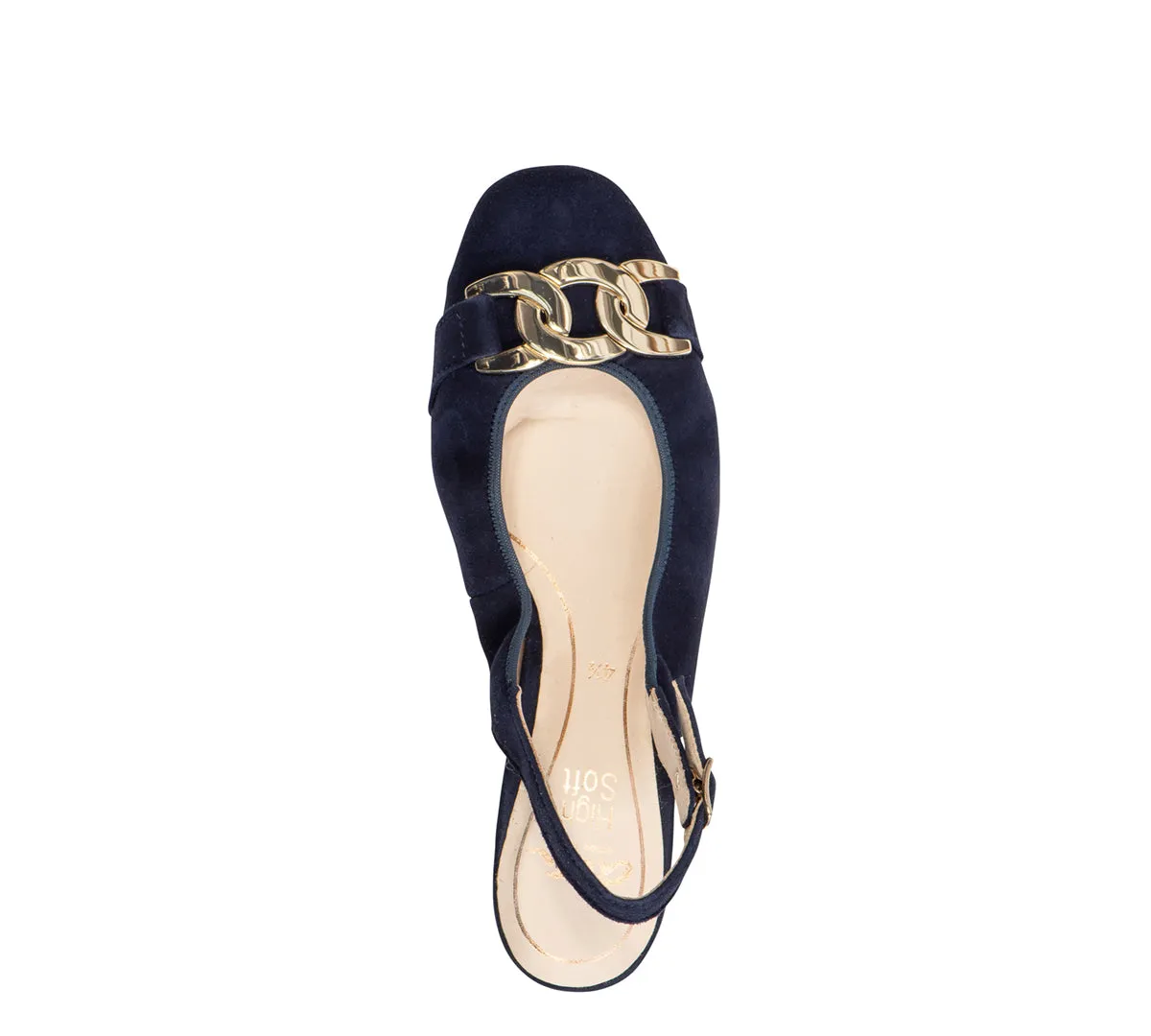 Gallant Sling Women's Chain Block Heel Pump 35mm
