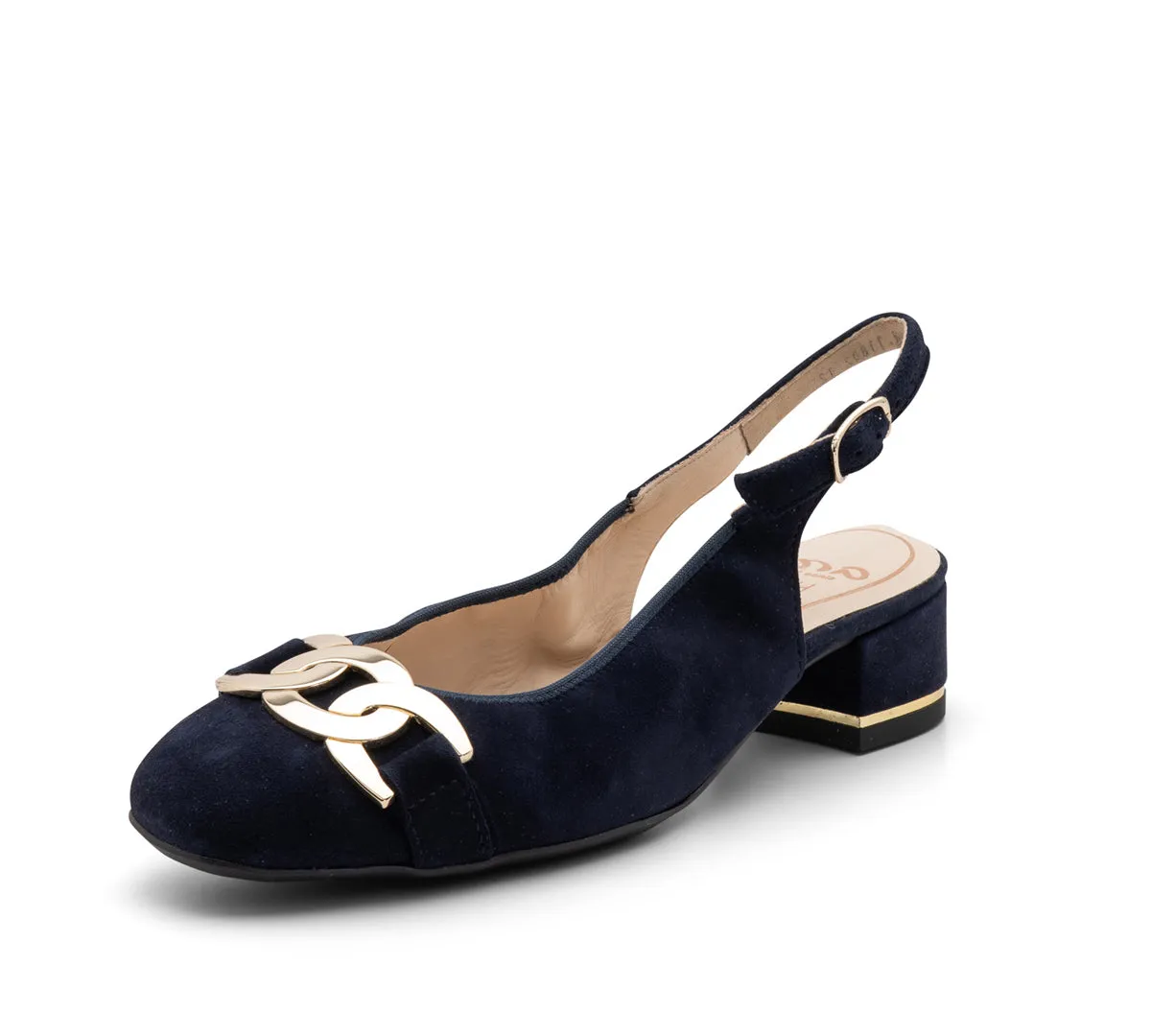 Gallant Sling Women's Chain Block Heel Pump 35mm