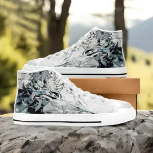 Genshin Impact Kaeya Shoes High Top Sneakers for Kids and Adults