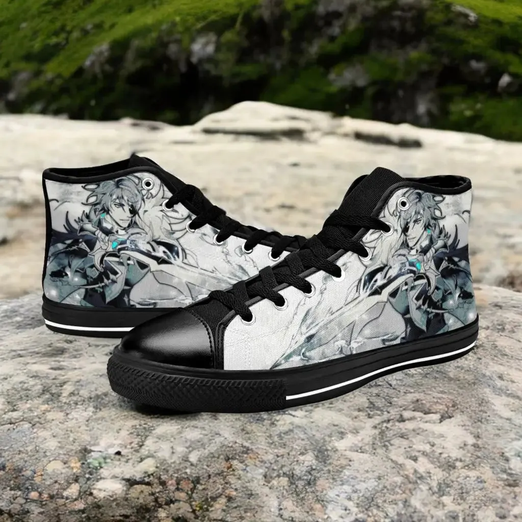 Genshin Impact Kaeya Shoes High Top Sneakers for Kids and Adults
