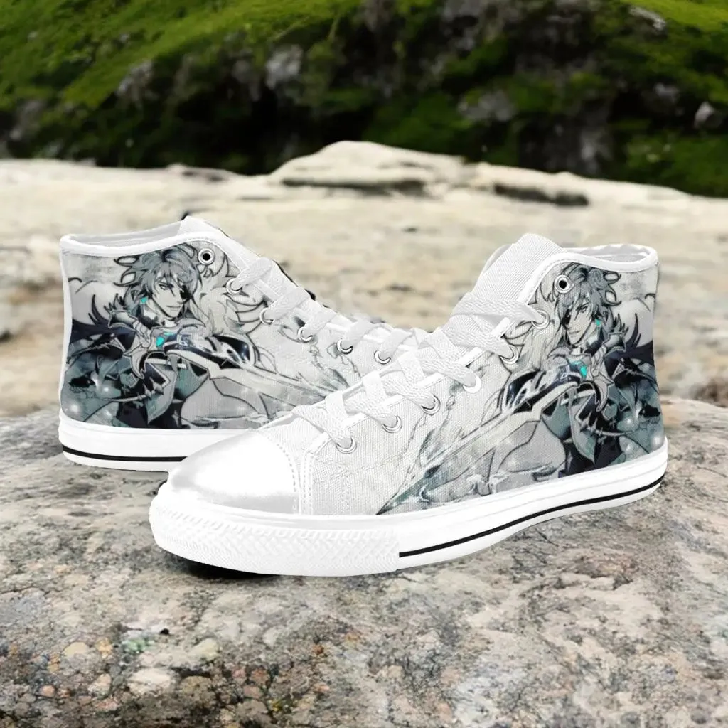 Genshin Impact Kaeya Shoes High Top Sneakers for Kids and Adults