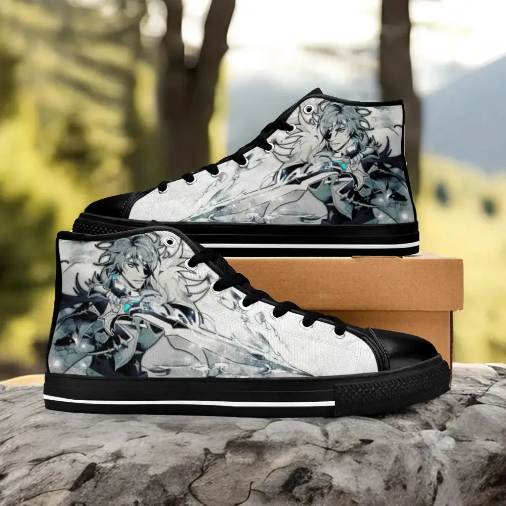Genshin Impact Kaeya Shoes High Top Sneakers for Kids and Adults