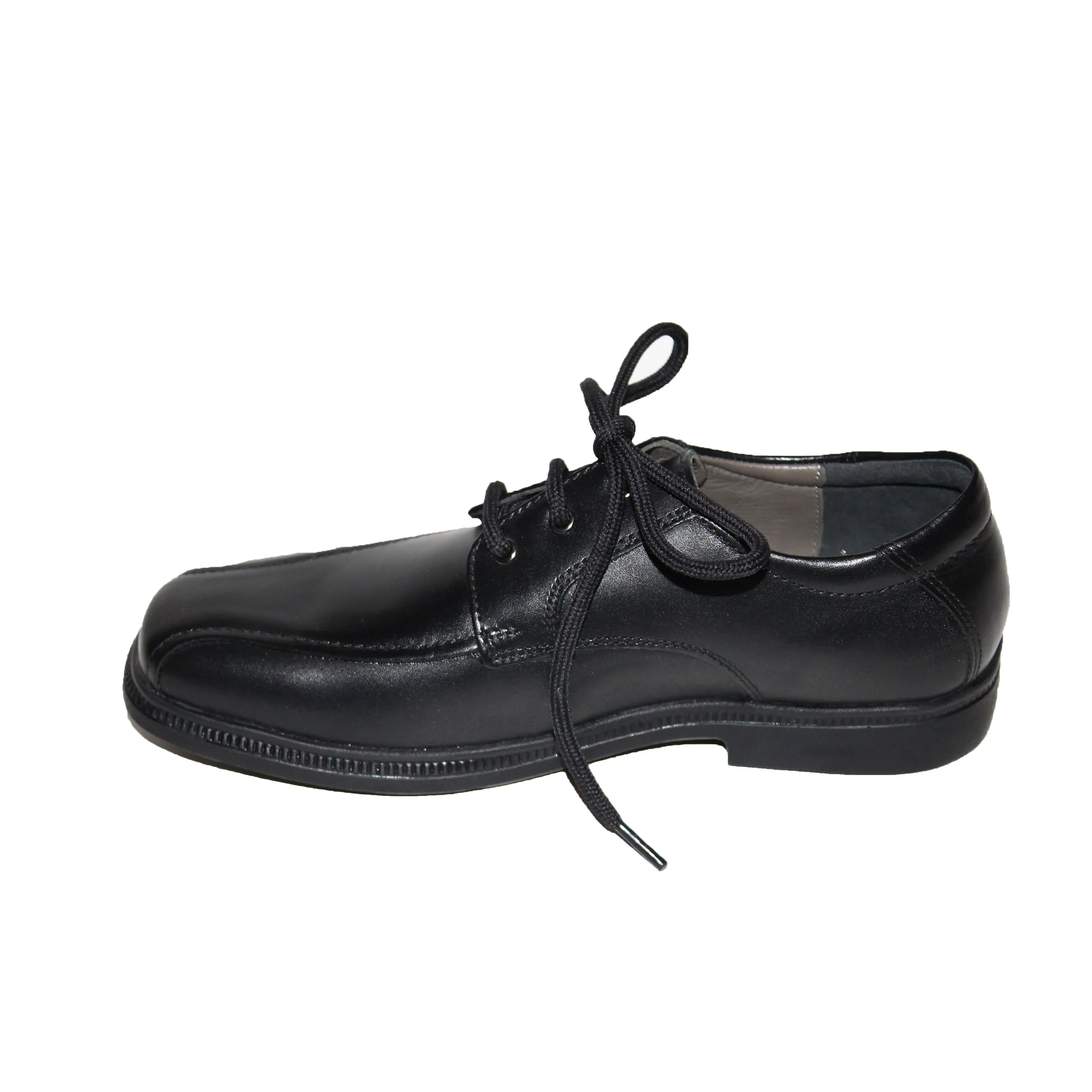 Geox Federico Black Lace Up Shoe (Stitch Detail)