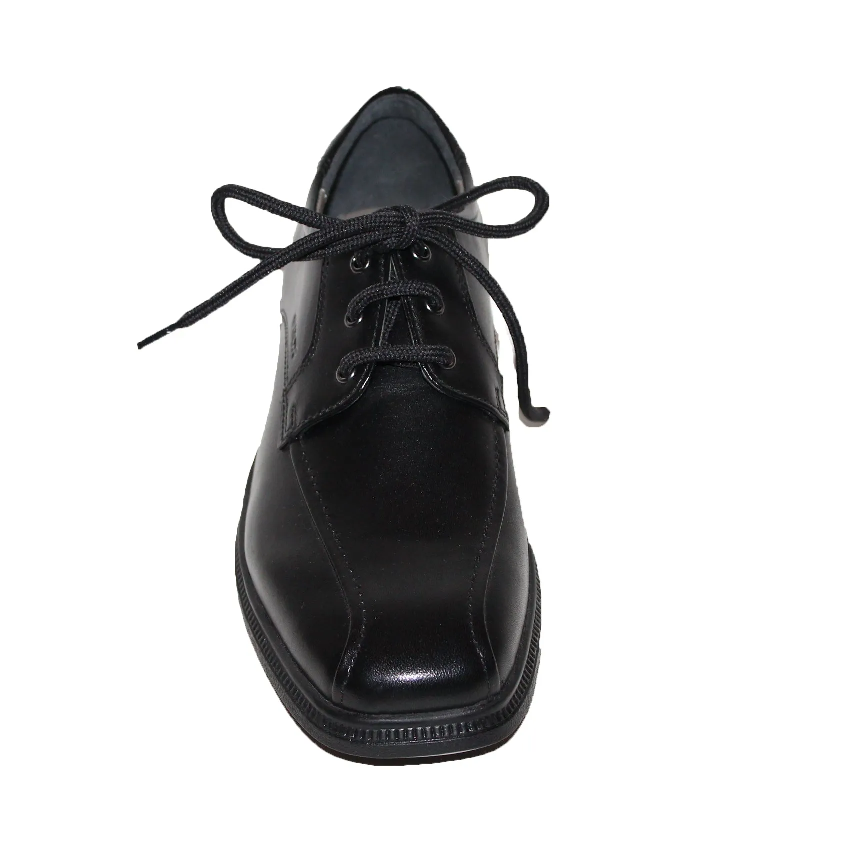 Geox Federico Black Lace Up Shoe (Stitch Detail)