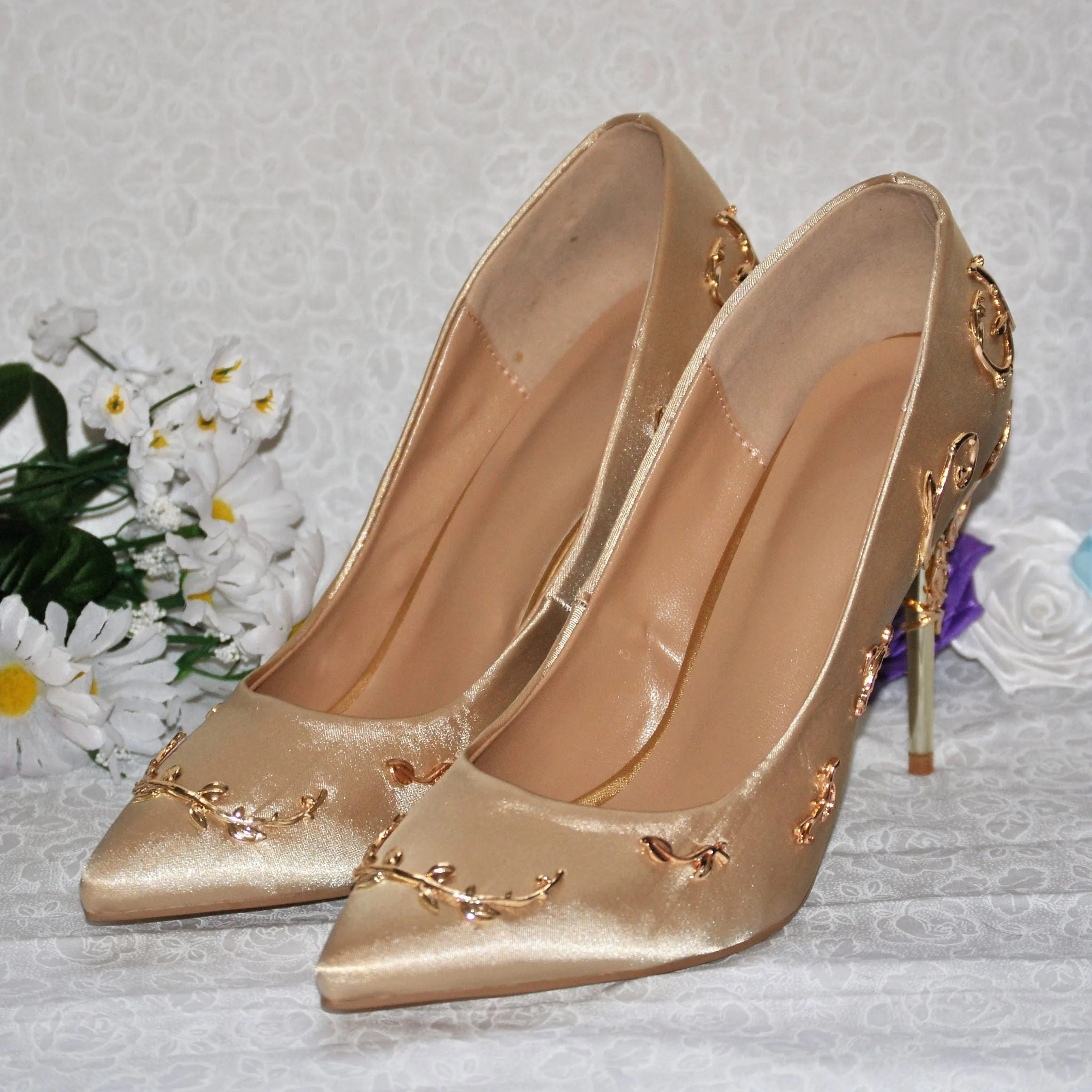 Gold Filigree Vine Shoes