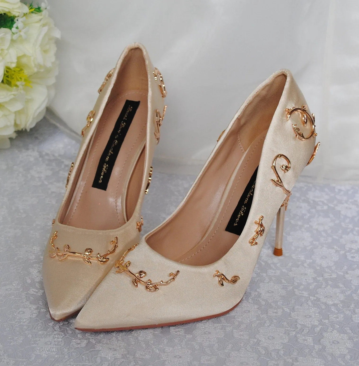 Gold Filigree Vine Shoes