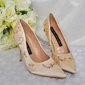 Gold Filigree Vine Shoes