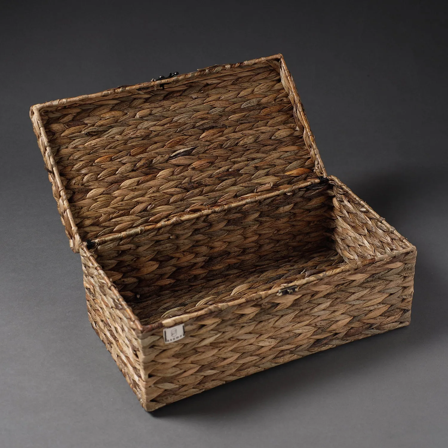 Handcrafted Organic Water Hyacinth Storage Trunk (15 x 8 in)