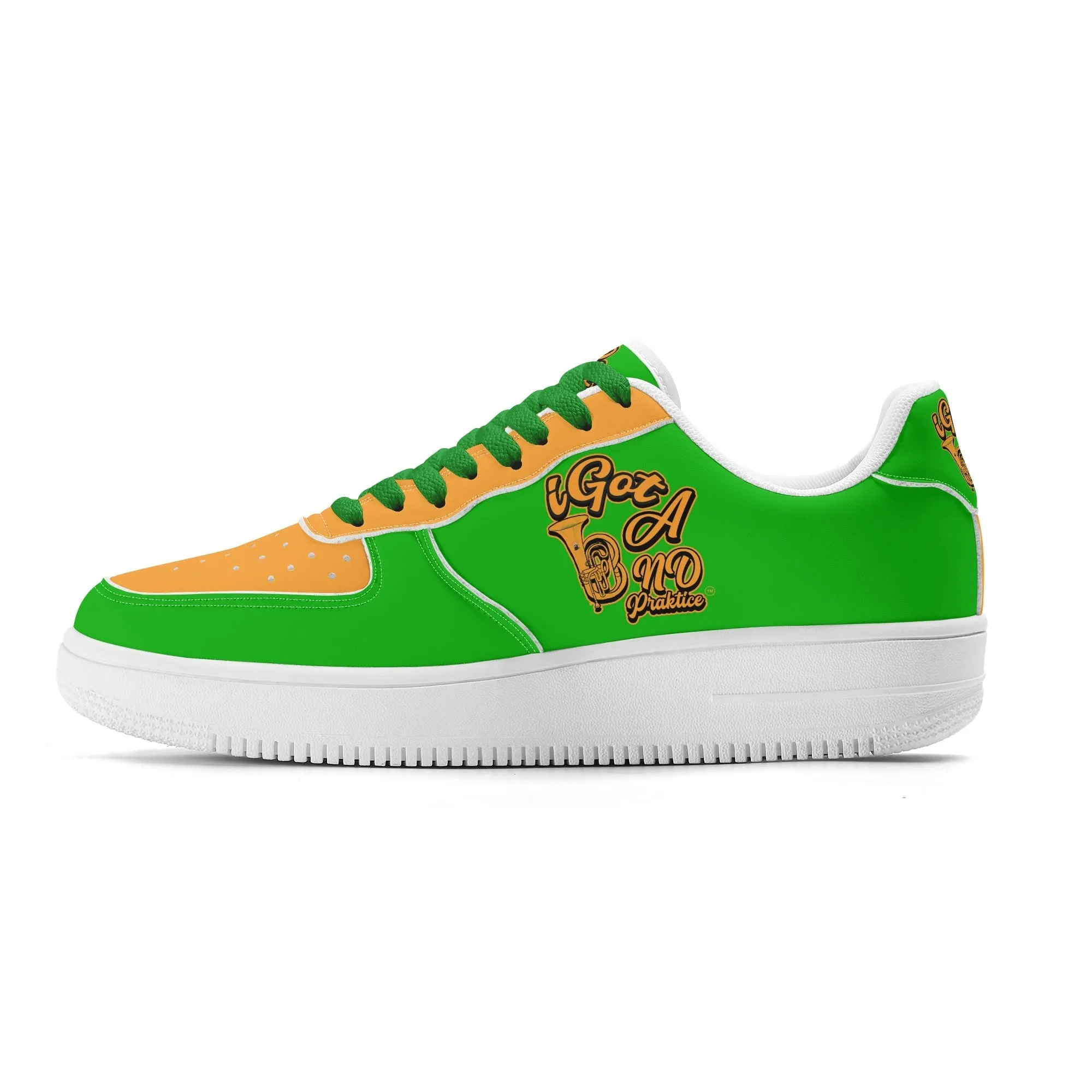 iGot Band Praktice Womens Upgraded White Low Top Leather Sneakers