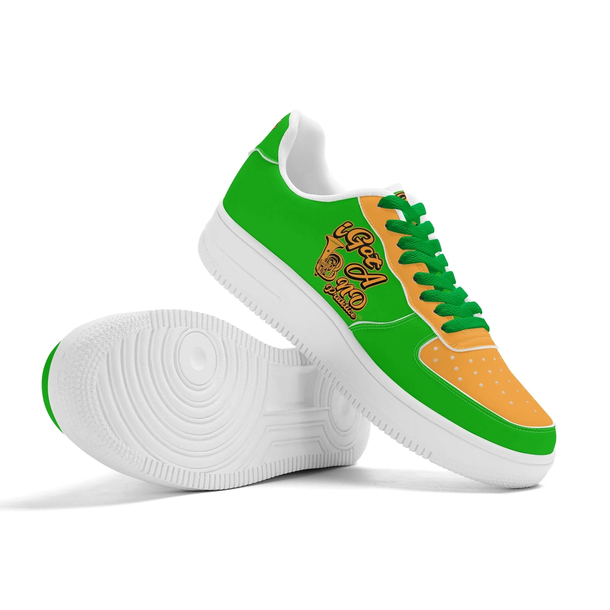 iGot Band Praktice Womens Upgraded White Low Top Leather Sneakers