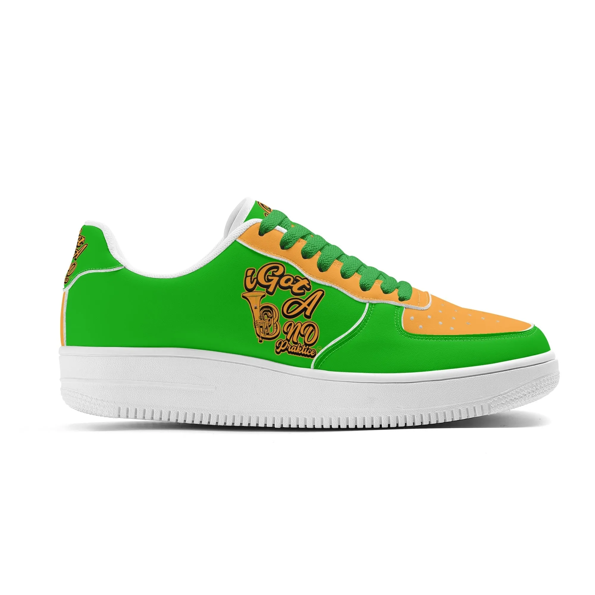 iGot Band Praktice Womens Upgraded White Low Top Leather Sneakers