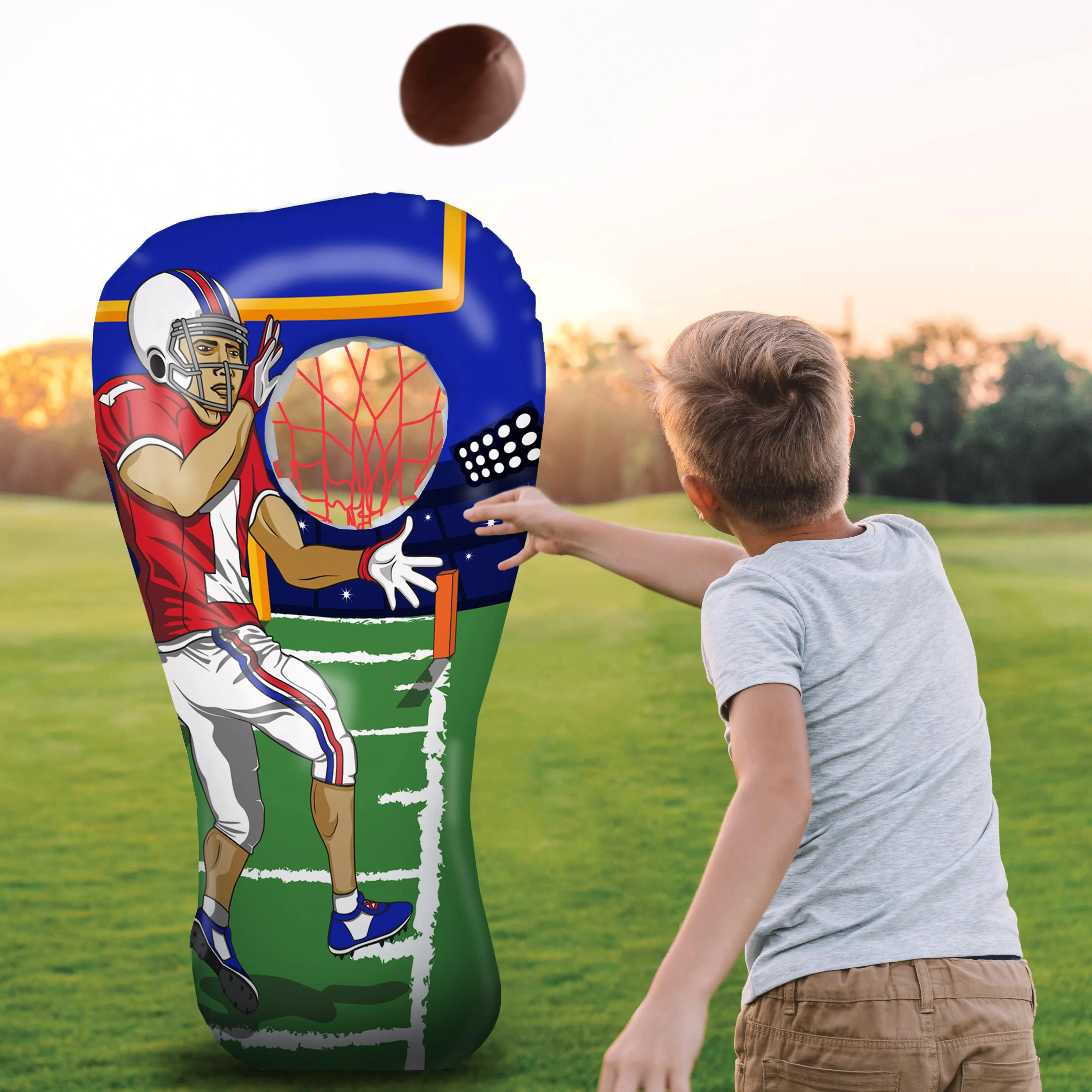 Inflatable Football Toss Target Party Game