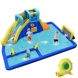 Inflatable Water Slide Bounce House, Water Guns (With or Without Blower)