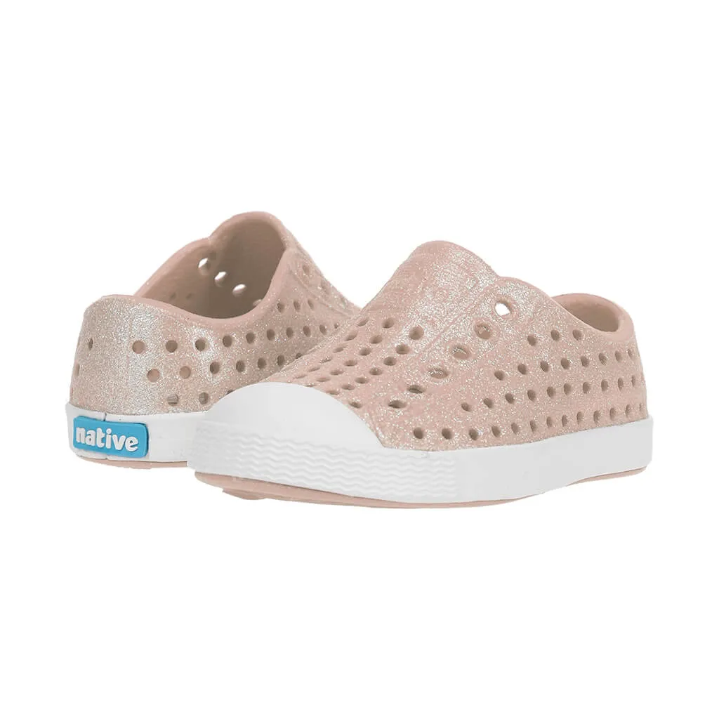 Jefferson Shoes Metal Bling/Shell White