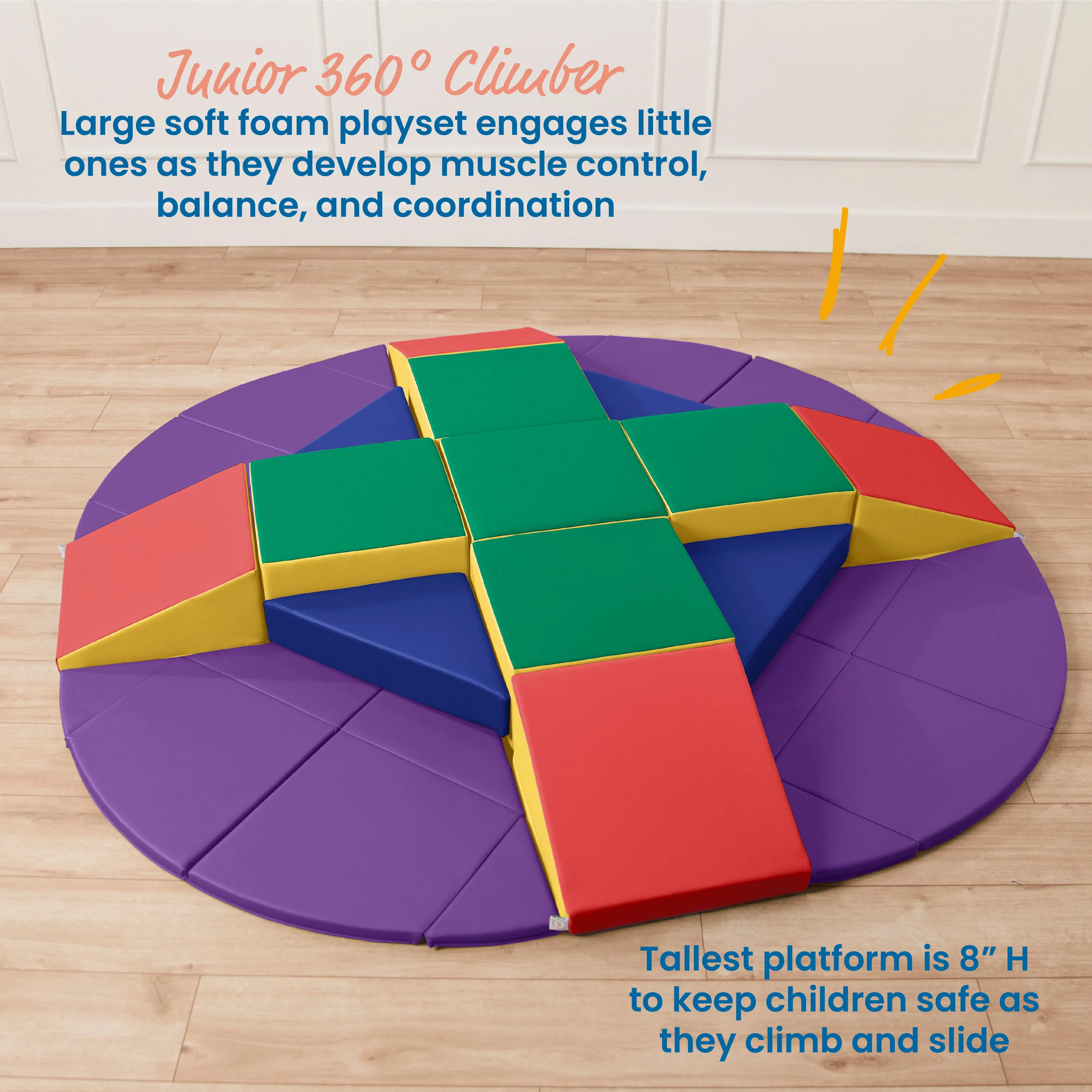 Junior Adventurer's Summit with Ramps, 360 Climber, 17-Piece
