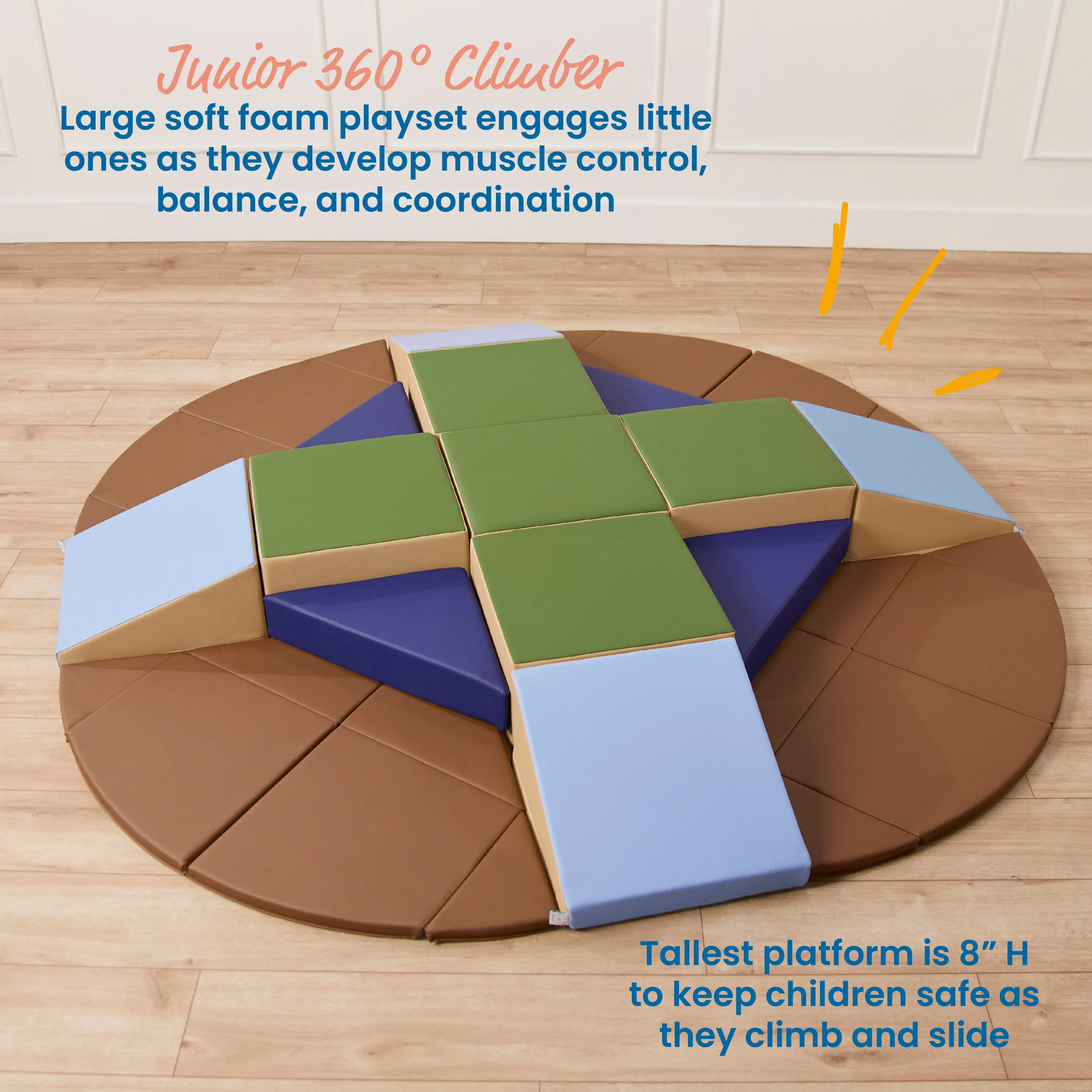 Junior Adventurer's Summit with Ramps, 360 Climber, 17-Piece