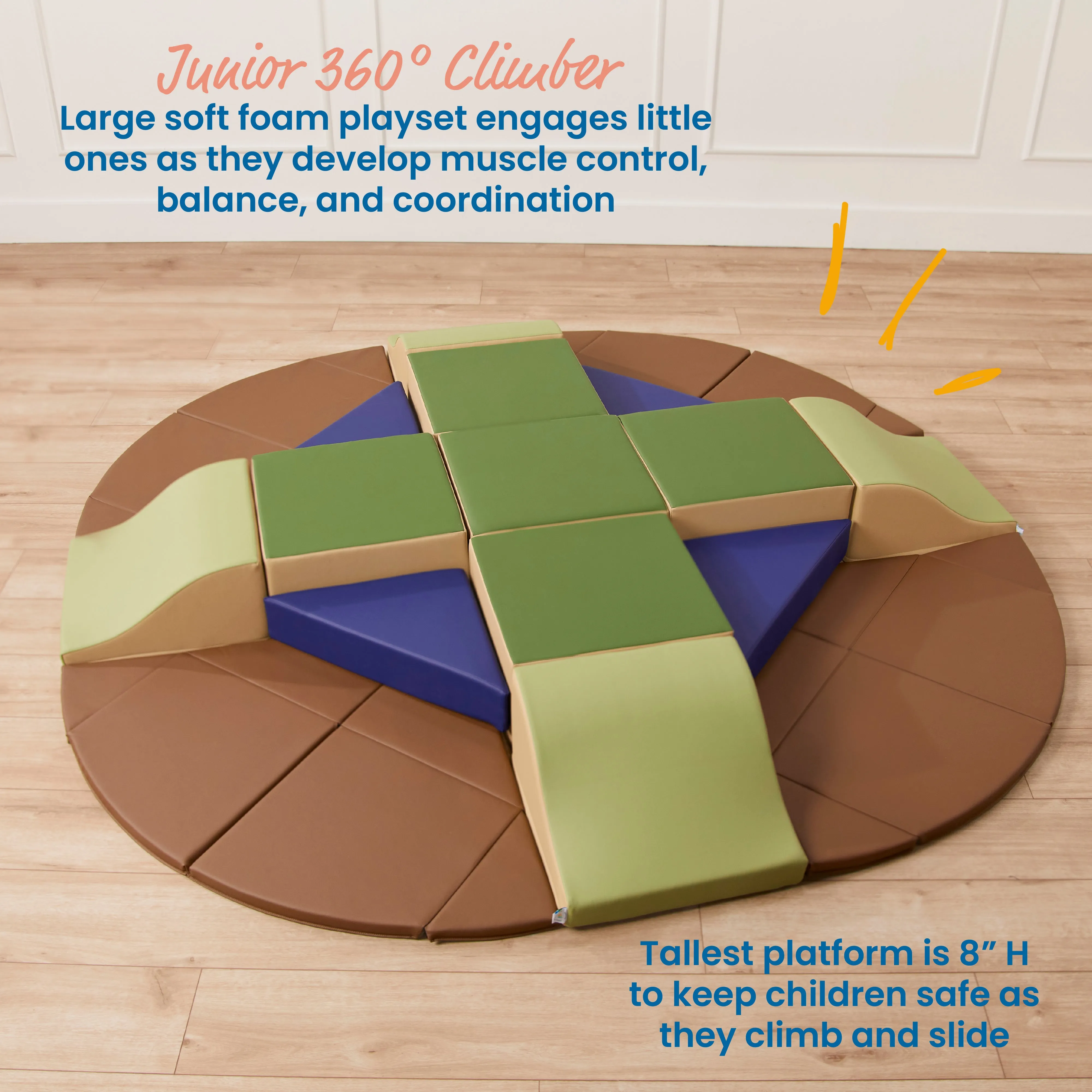 Junior Adventurer's Summit with Slides, 360 Climber, 17-Piece