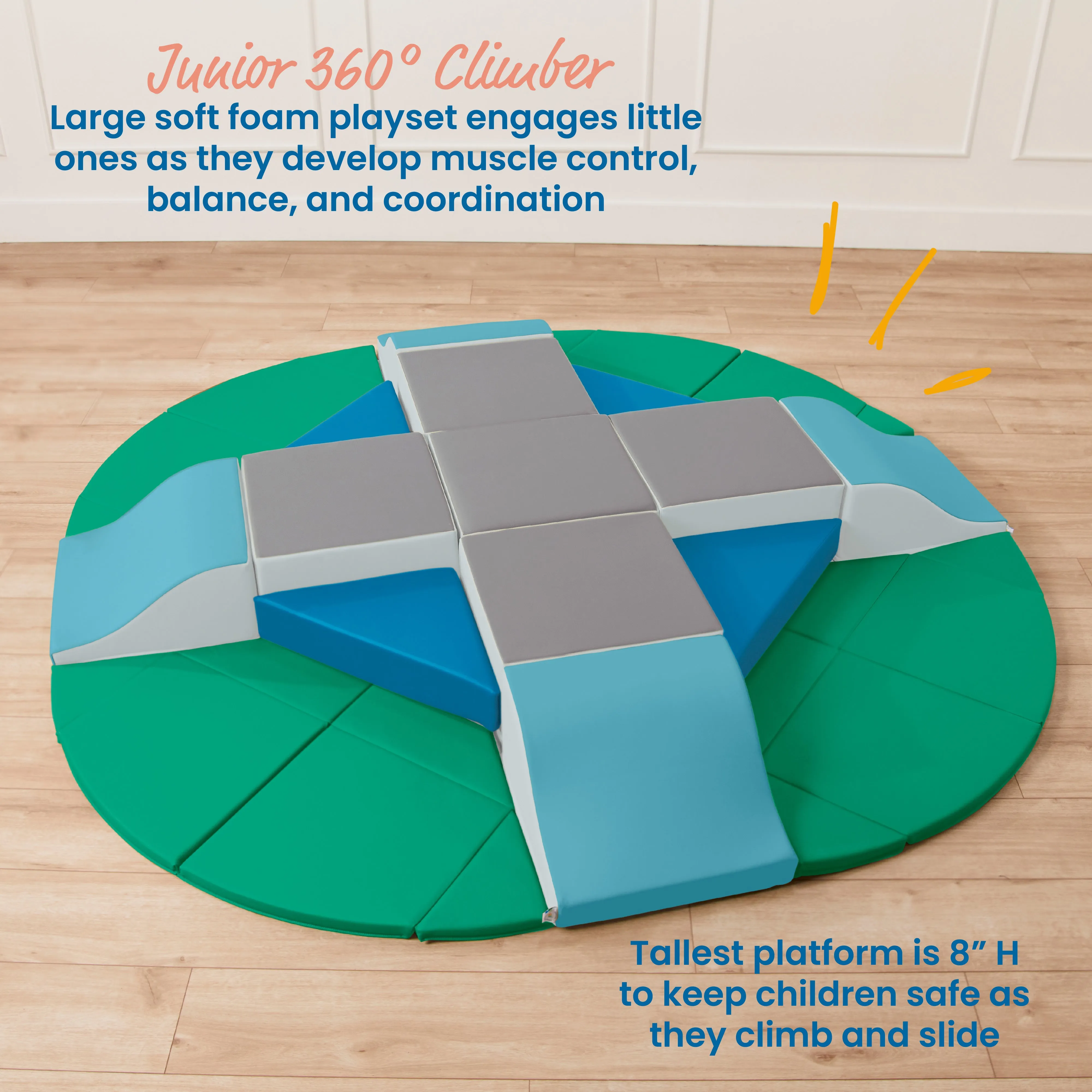 Junior Adventurer's Summit with Slides, 360 Climber, 17-Piece