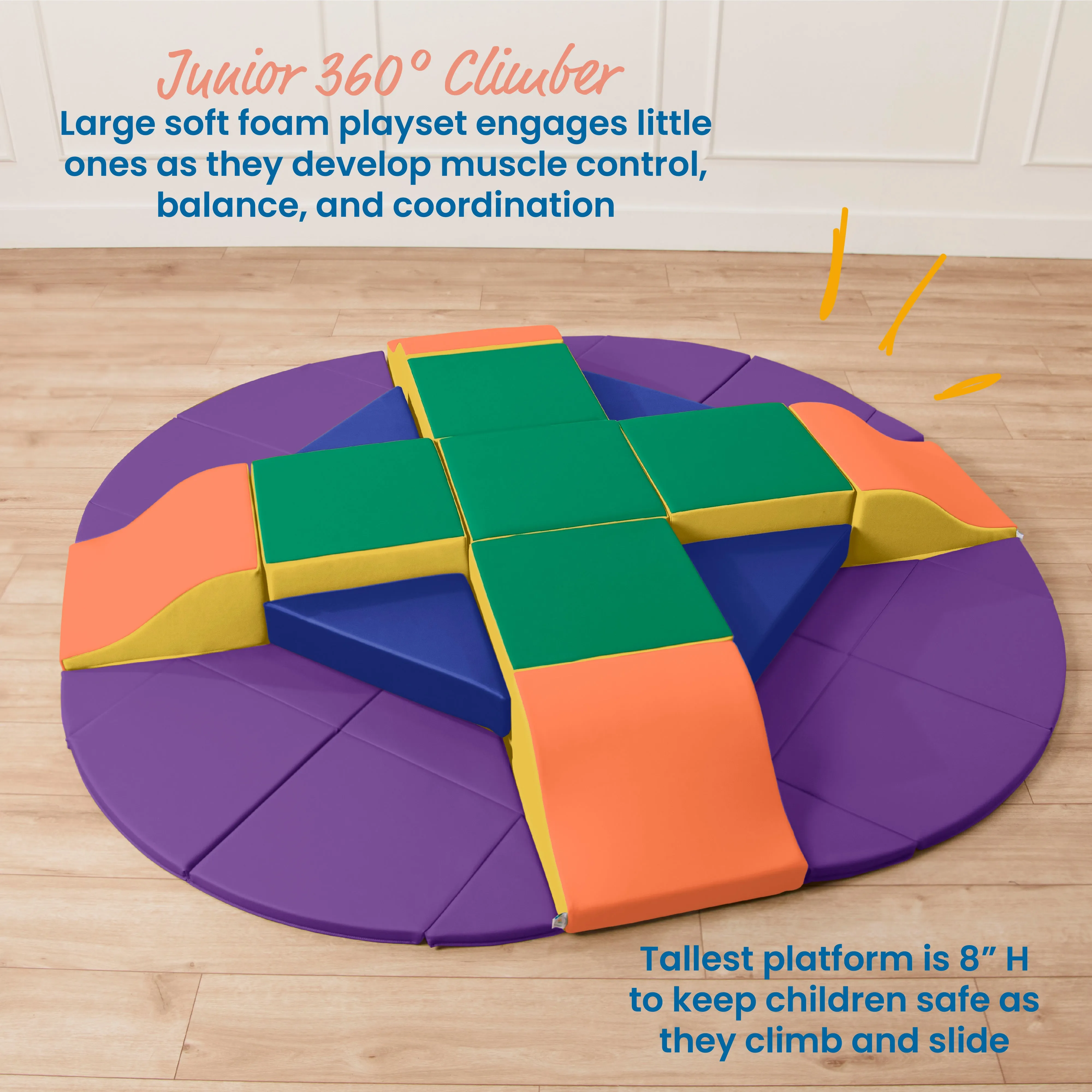 Junior Adventurer's Summit with Slides, 360 Climber, 17-Piece