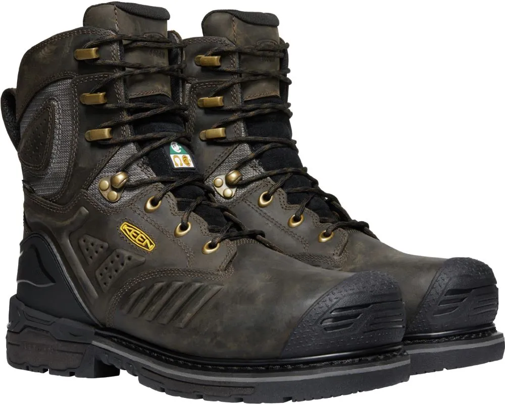 'Keen Utility' Men's 8" Philadelphia 600GR EH WP Comp Toe - Cascade Brown / Black