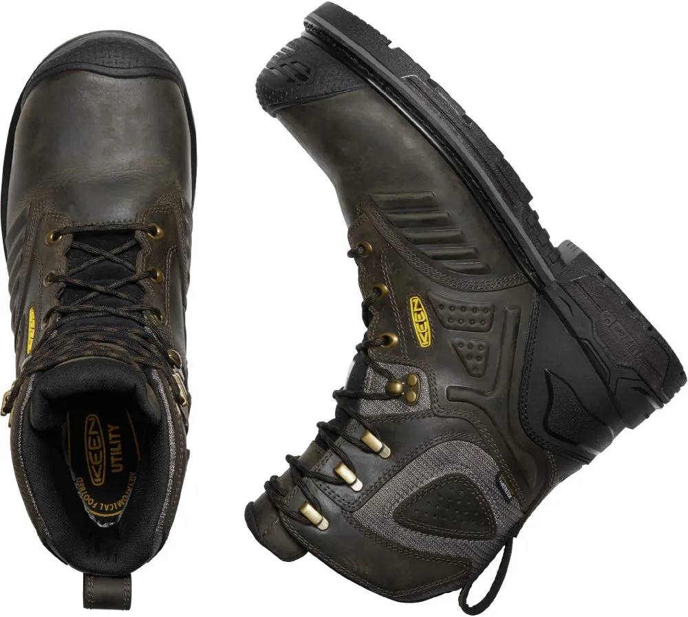 'Keen Utility' Men's 8" Philadelphia 600GR EH WP Comp Toe - Cascade Brown / Black