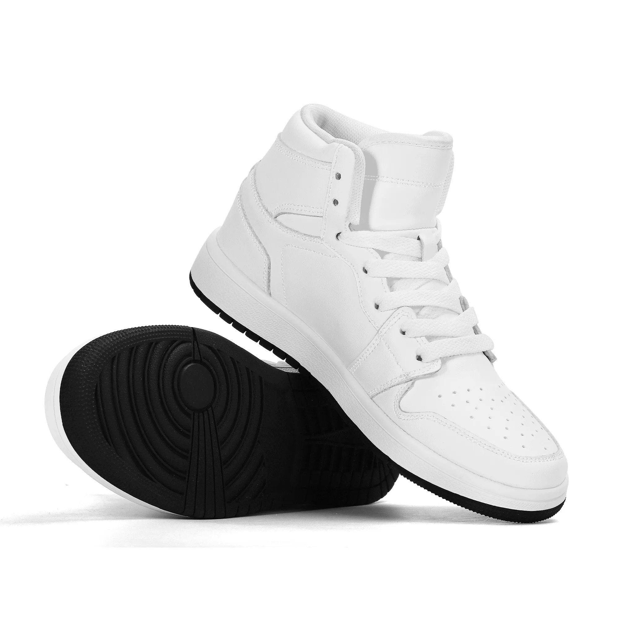 Kids Customizable High Top Vegan Leather Sneakers