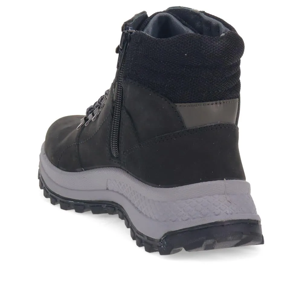 Lace-Up Leather Walking Boots  - SHAFI40007 / 326 267
