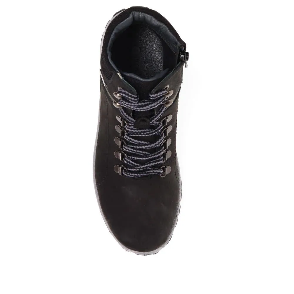 Lace-Up Leather Walking Boots  - SHAFI40007 / 326 267