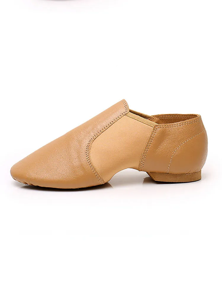 Leather Soft Sole Dance Exercise Shoes Low Heel Jazz Shoes