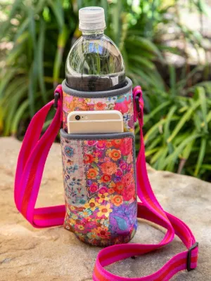 Natural Life Water Bottle Carrier Pnk Patchwork