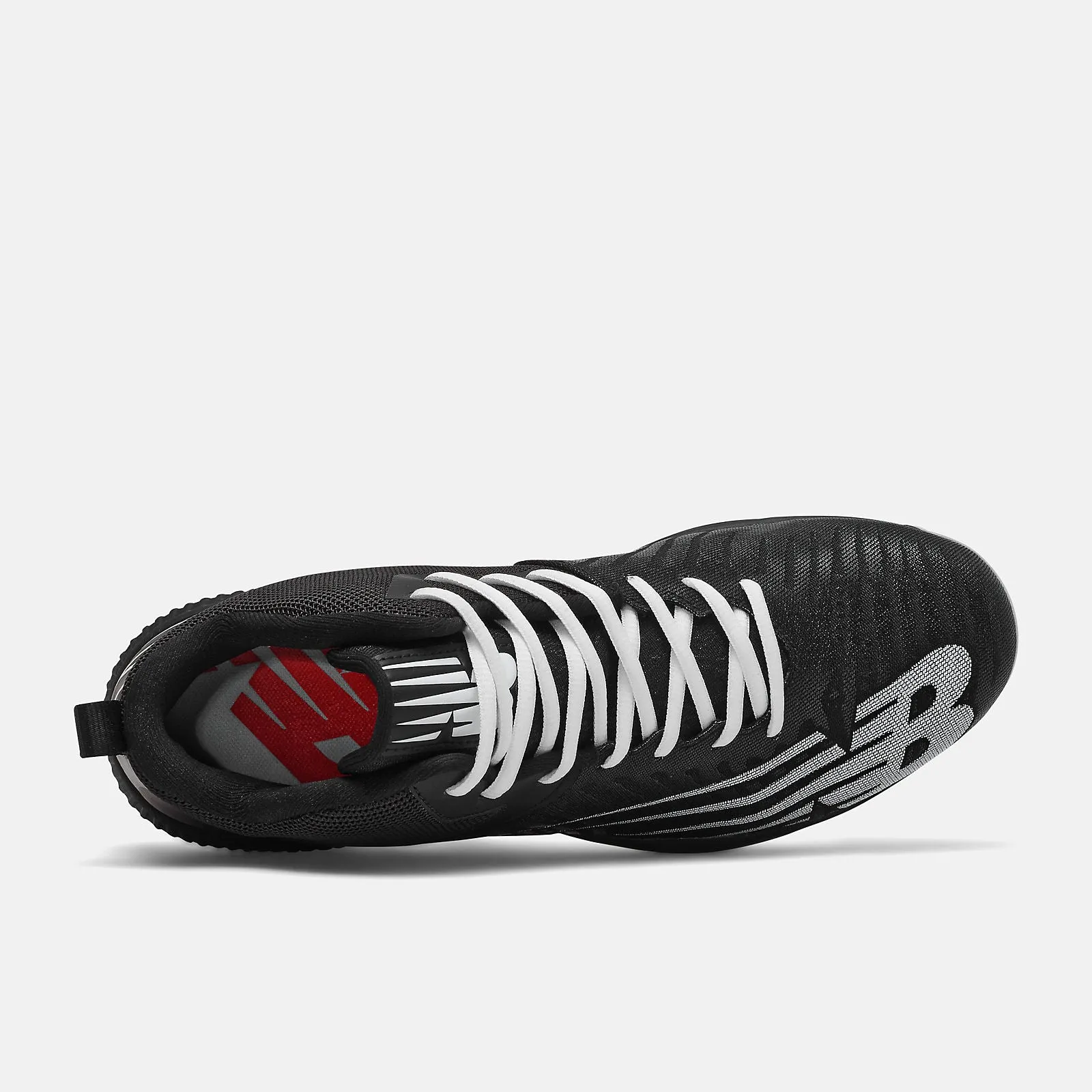 New Balance FuelCell Mid 4040v6 2E Fit - Black/White Metal Cleats