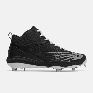 New Balance FuelCell Mid 4040v6 2E Fit - Black/White Metal Cleats