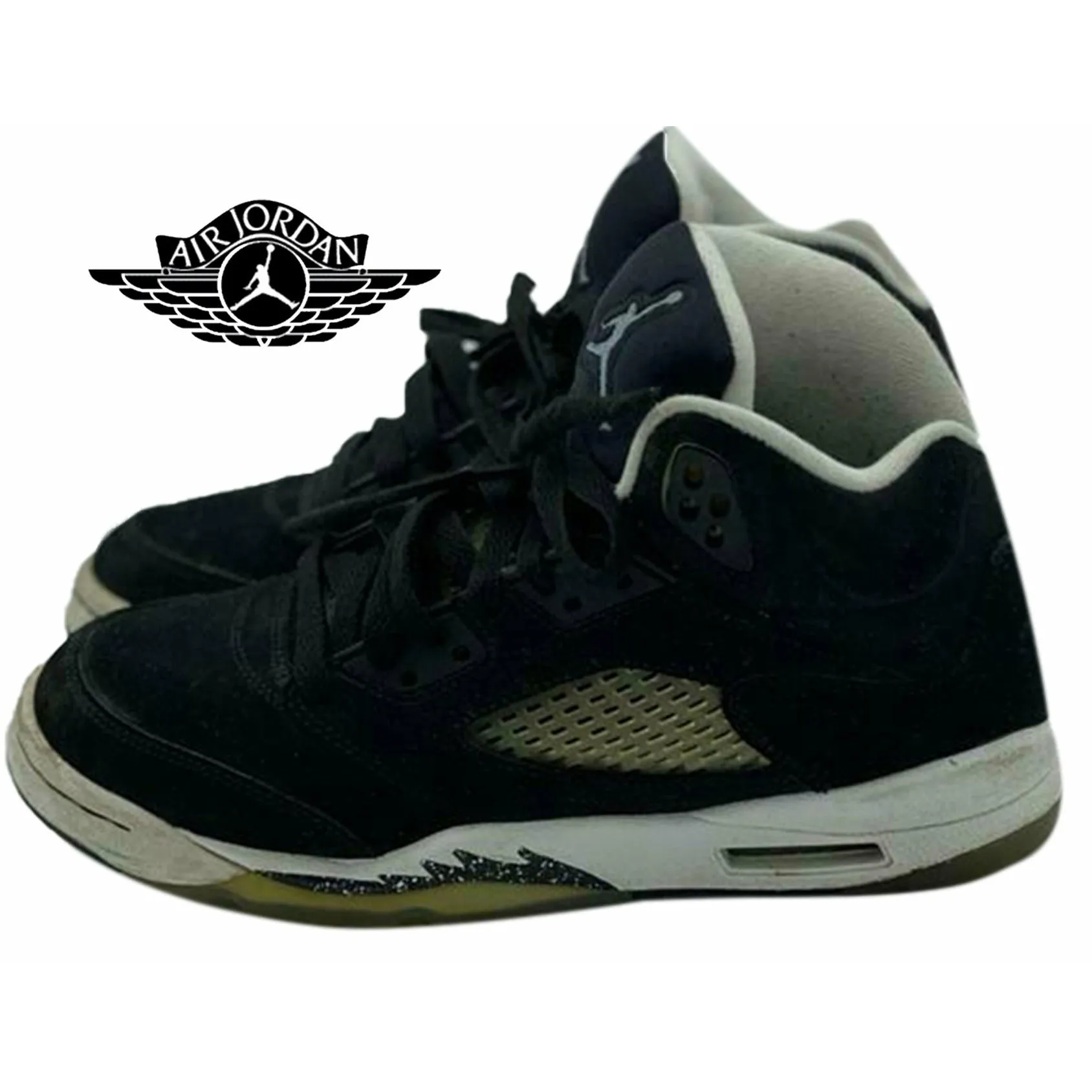 Nike Air Jordan 5 Retro 2013 GS Oreo Size 4.5Y Black White