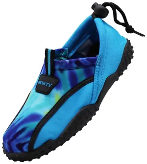 NORTY Girls 11-4 Blue Tie Dye Watershoe 38703