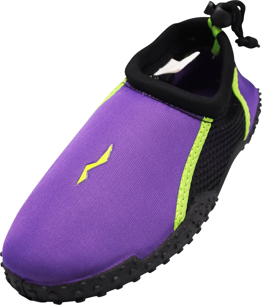 Norty Kids Sizes 11-4 Boys / Girls Slip on Aqua Socks Pool Beach Water Shoe