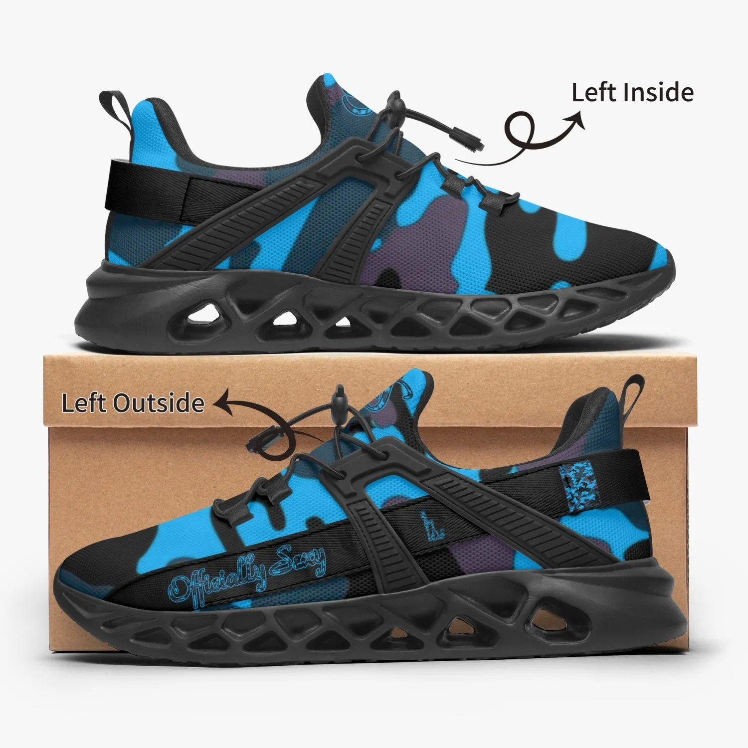 Officially Sexy Blue Army Camouflage Collection Mesh Running Shoes