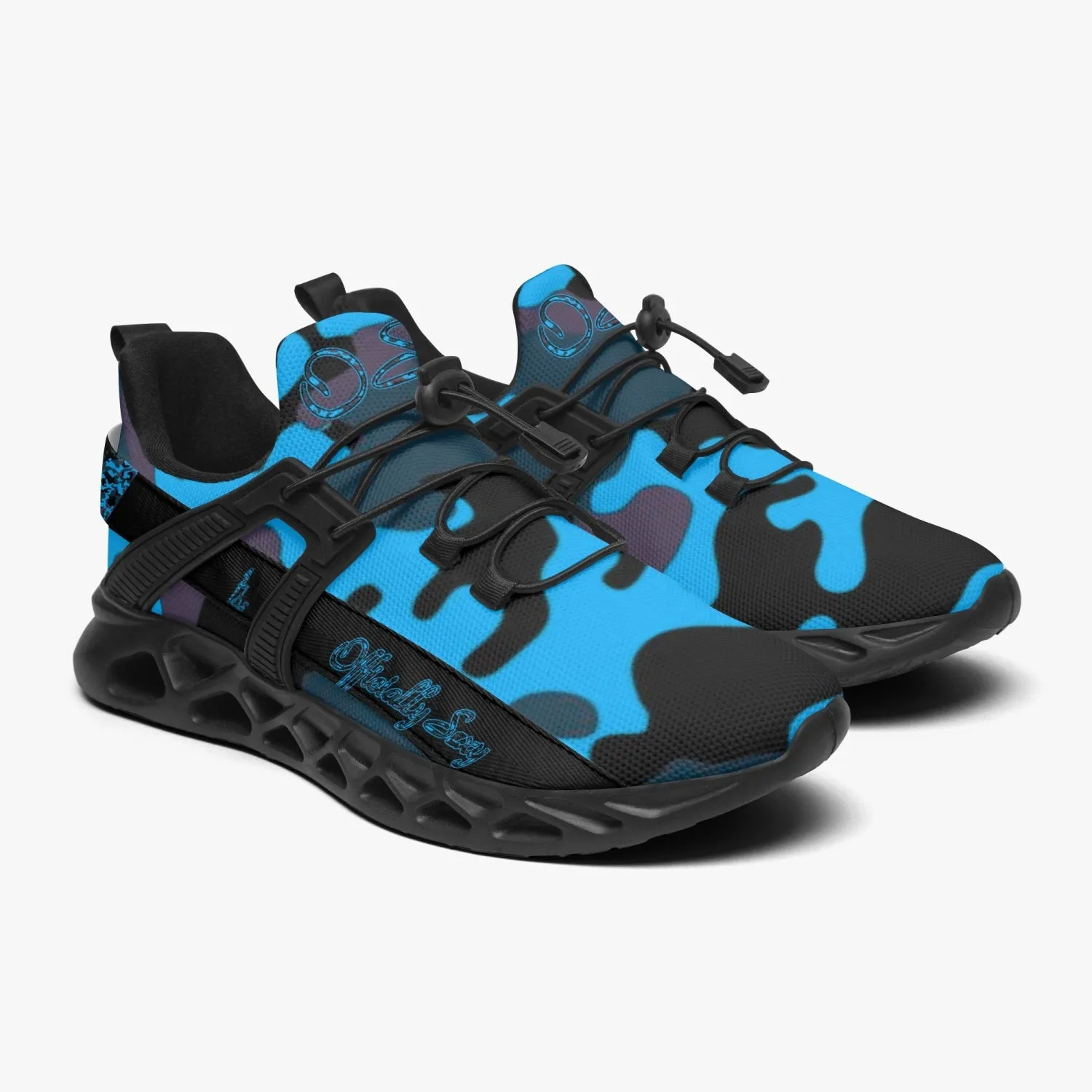 Officially Sexy Blue Army Camouflage Collection Mesh Running Shoes