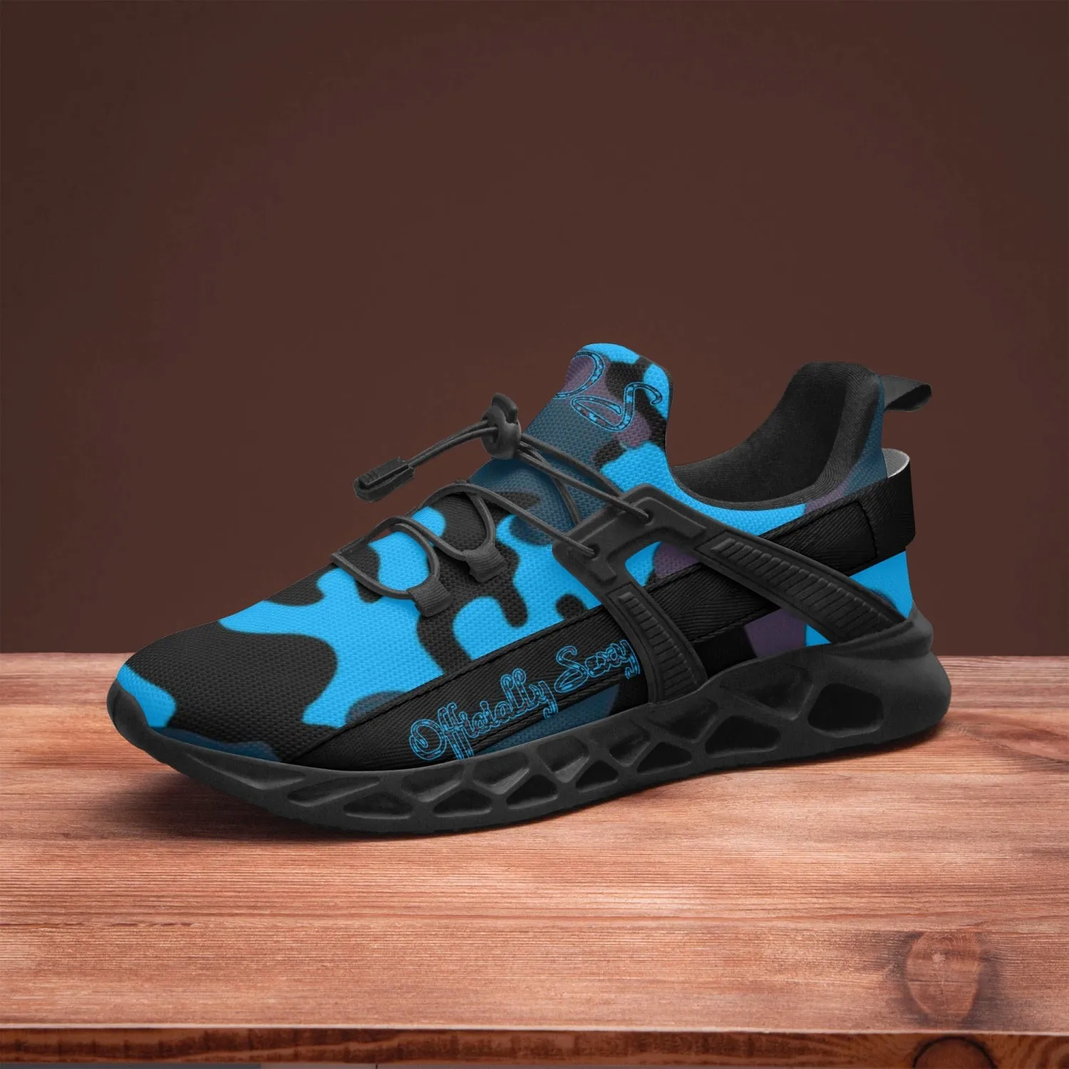 Officially Sexy Blue Army Camouflage Collection Mesh Running Shoes