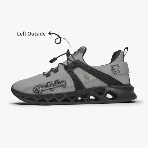 Officially Sexy Snow Leopard Collection Grey Unisex Mesh Running Shoes