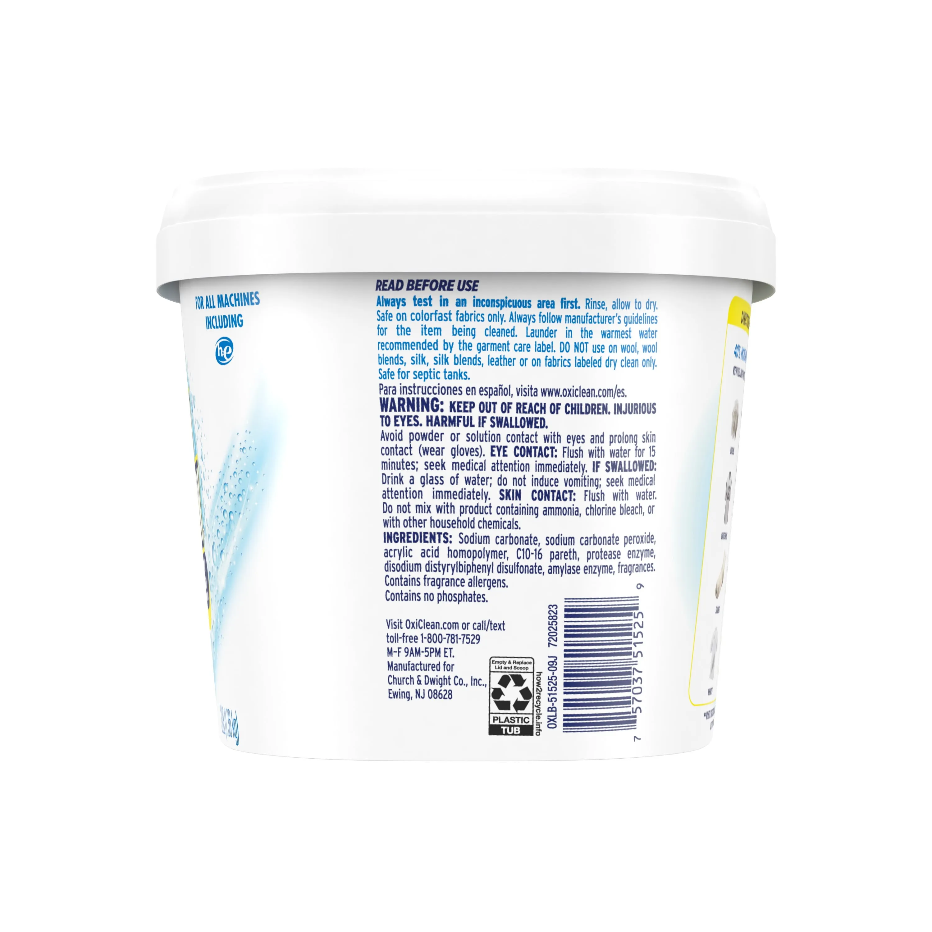 OxiClean White Revive Laundry Whitener and Stain Remover Powder, 3 lb