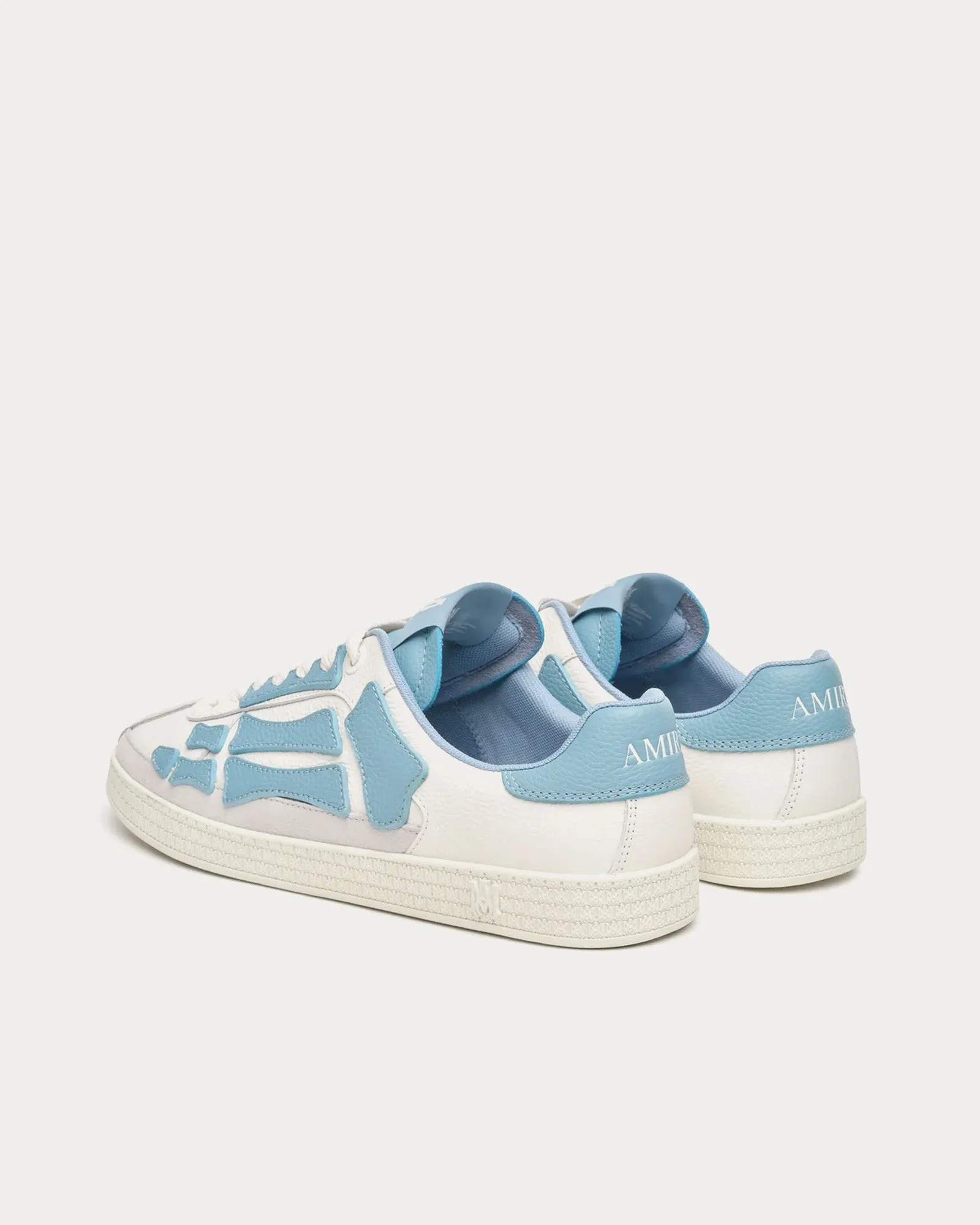 Pacific Bones White / Dusty Blue Low Top Sneakers