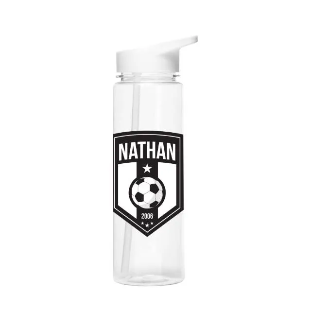 Personalised Football Badge Water Bottle